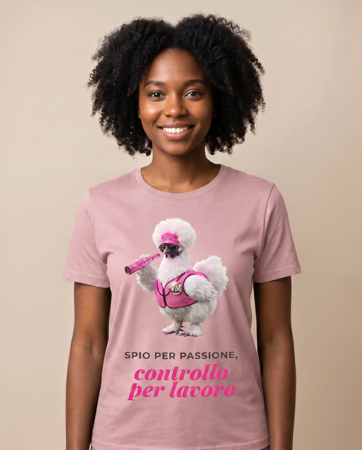 Anna — t-shirt Rosa cipria