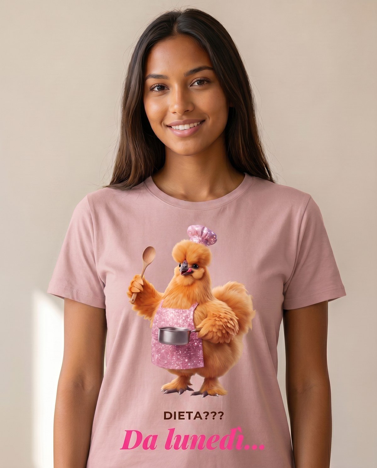 Maria — t-shirt Rosa cipria